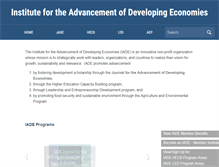 Tablet Screenshot of developingeconomies.org